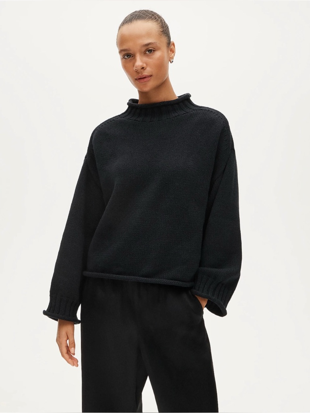 NWT J. Crew 2025 Rollneck™ Sweater Black